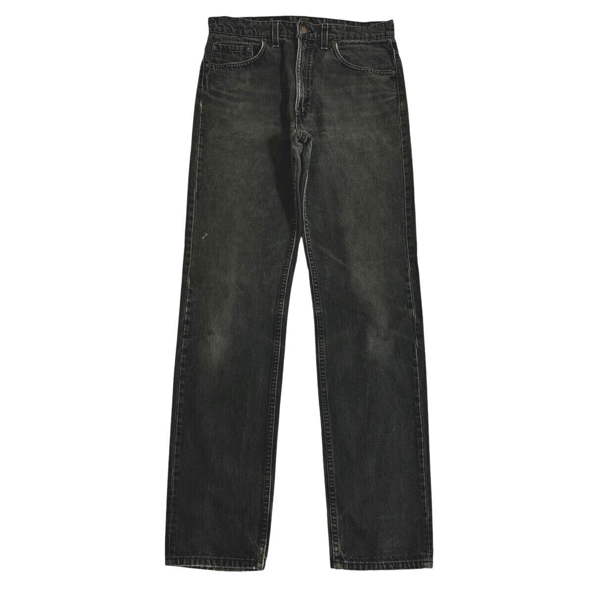 90s LEVI'S 505 後染め サルファブラック ブラックデニム USA製 W33