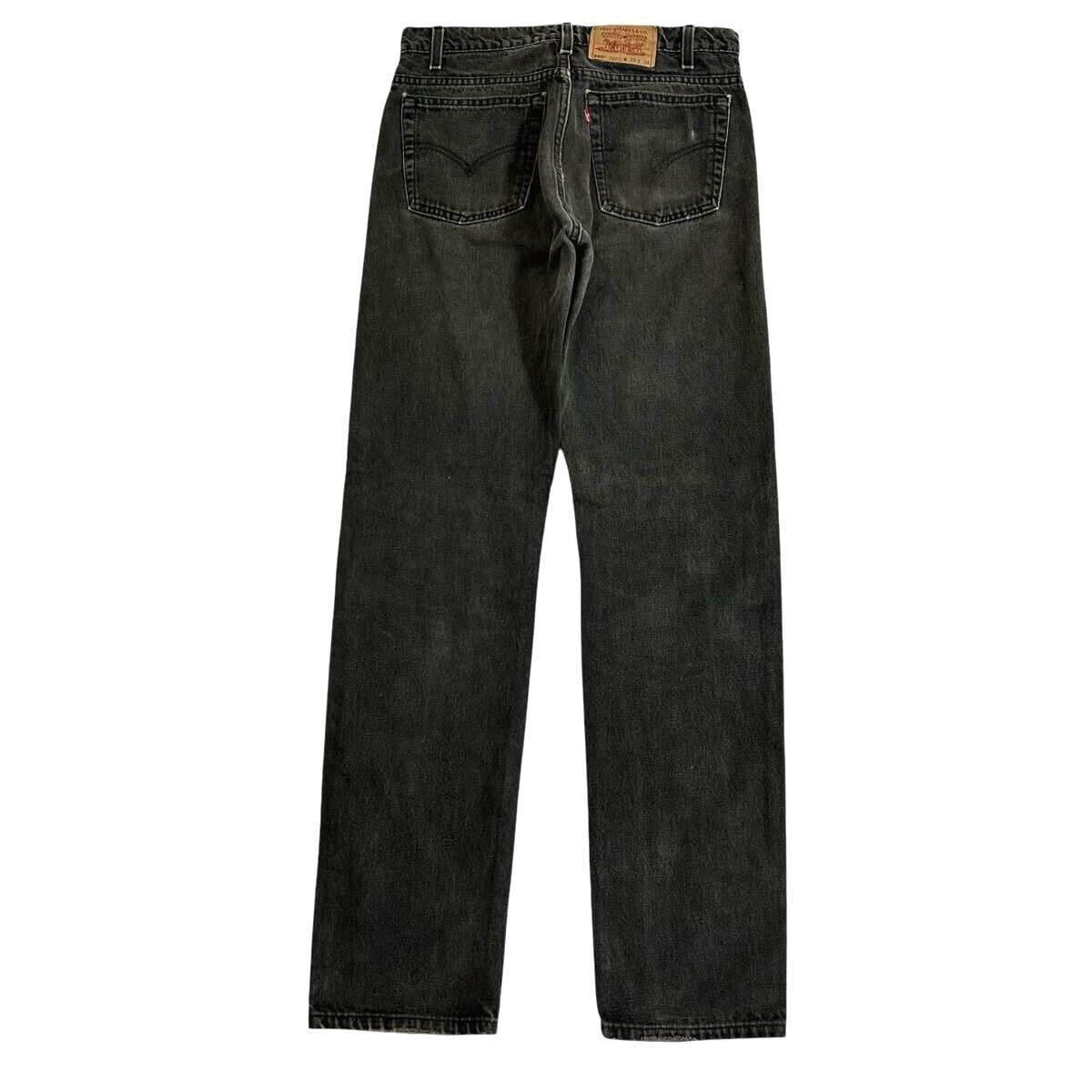 90s LEVI'S 505 後染め サルファブラック ブラックデニム USA製 W33