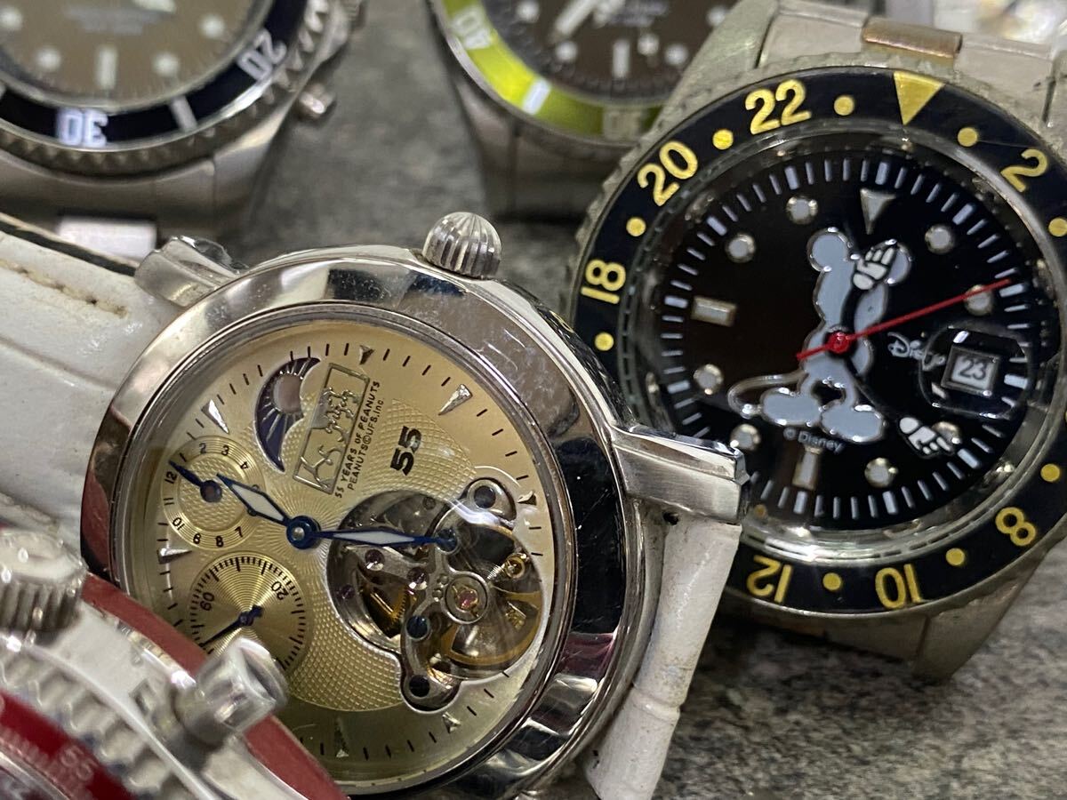 S250330【1円〜現状販売】腕時計まとめて ELGIN エルジン Gallucci ガルーチ TIMEX スヌーピー 55周年 他_7