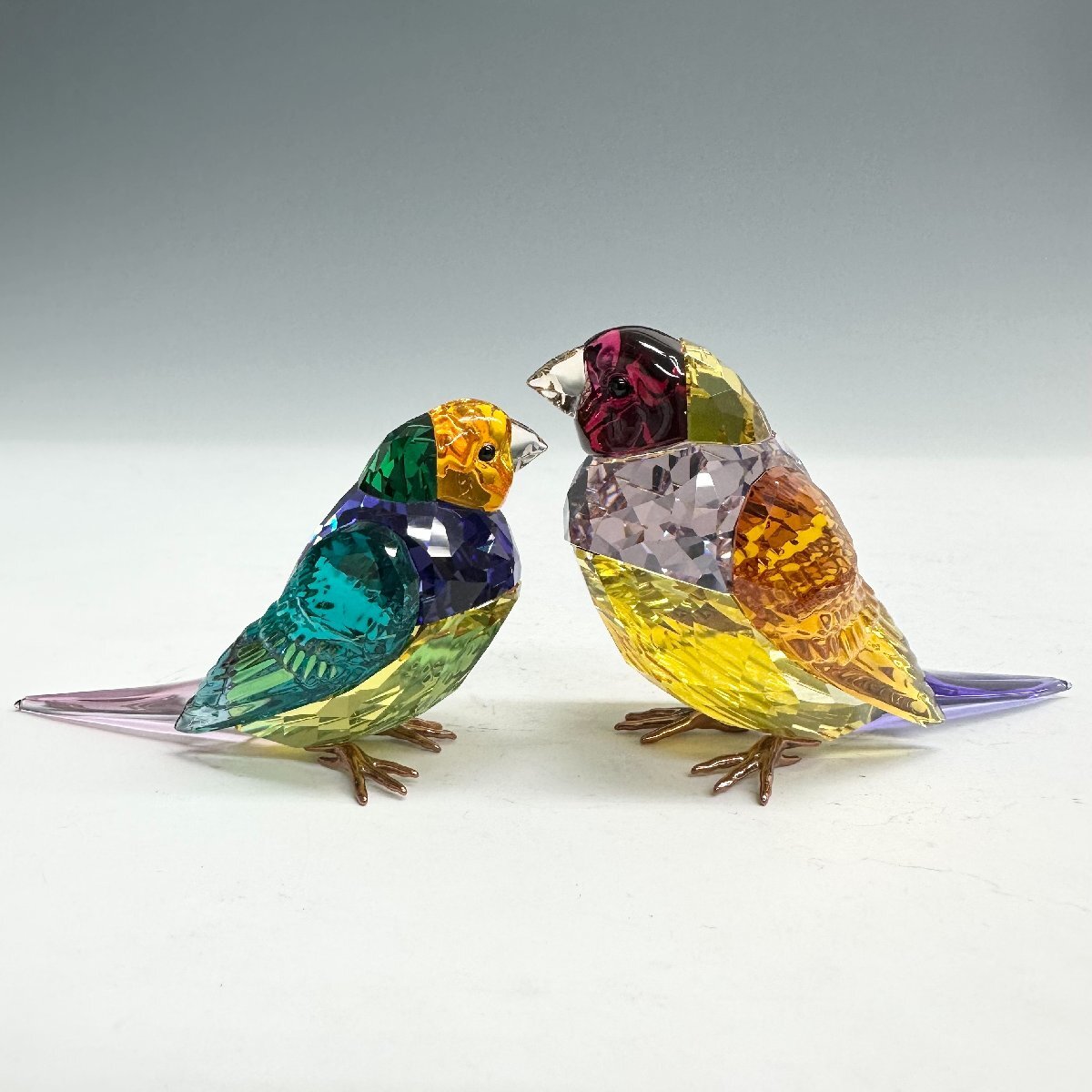Swarovski クリスタル 鳥と花の置物 新品未使用品 SWAROVSKI