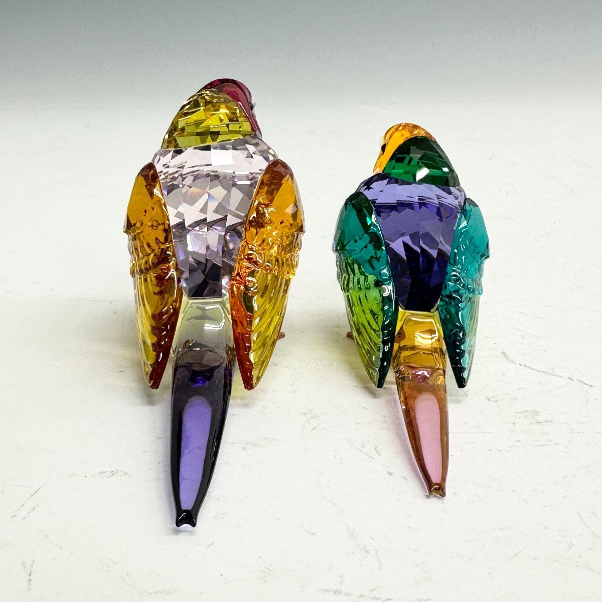 N SWAROVSKI スワロフスキー クリスタルガラス 鳥 2点 置物(クリスタル