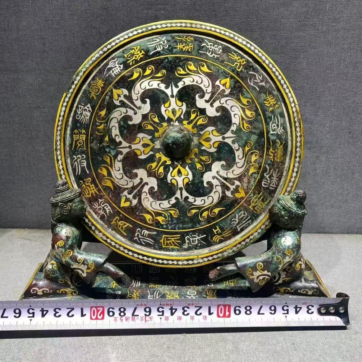 中国古玩 古美術 西周時代 古代青銅器 銅鏡置物玄関物 (銅製)｜売買