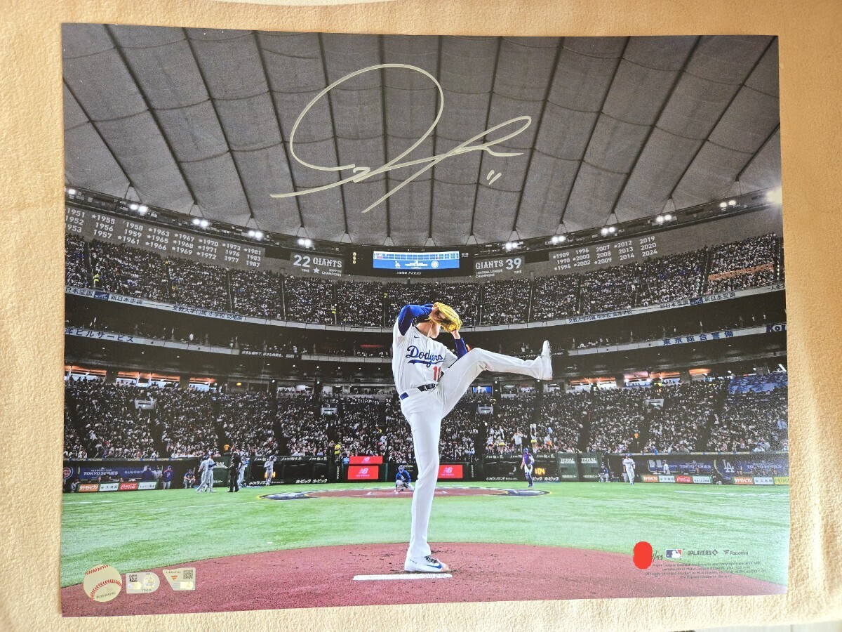 99枚限定！佐々木朗希 直筆サイン ルーキー 東京シリーズ 51x41センチ