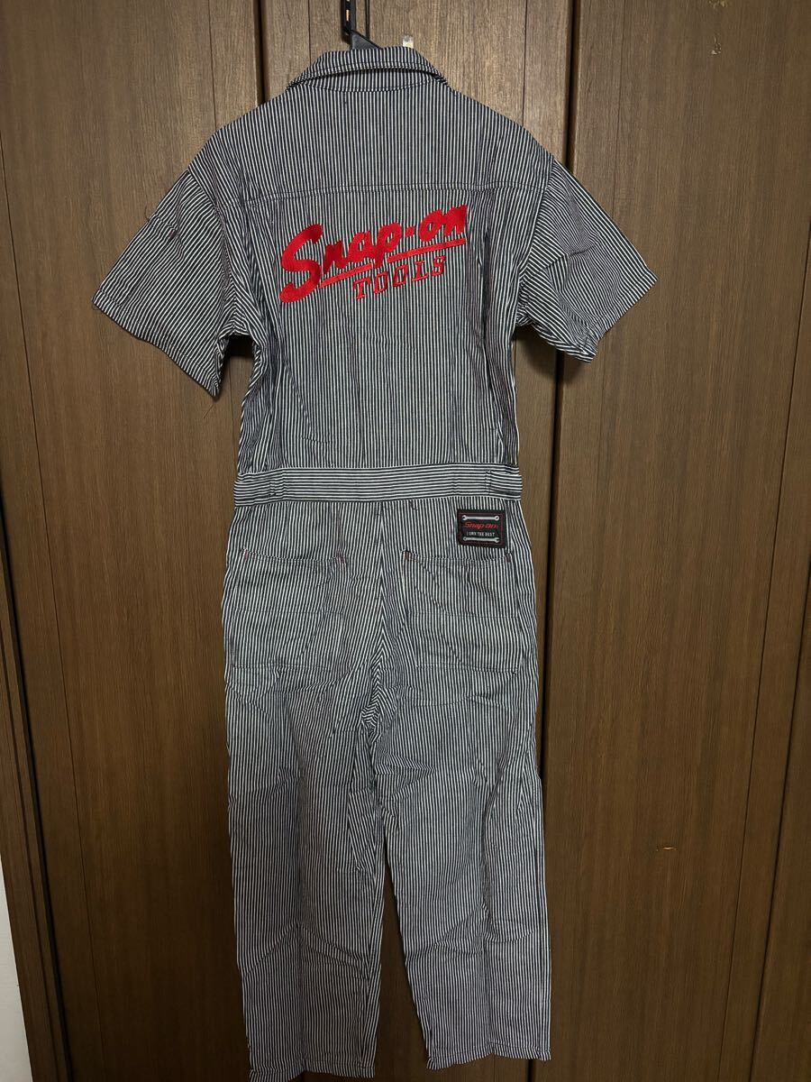 スナップオン 半袖 つなぎ ヒッコリー snap on 作業着 古着(つなぎ