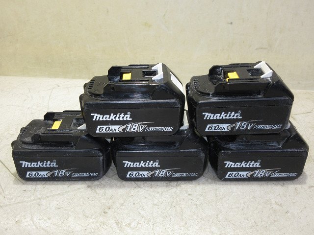▲▽9239　１円スタート　マキタ　純正品　電動工具用　Li-ion　リチウムイオン　バッテリ 電池　18V6Ah　BL1860B　５個セット△▼_5