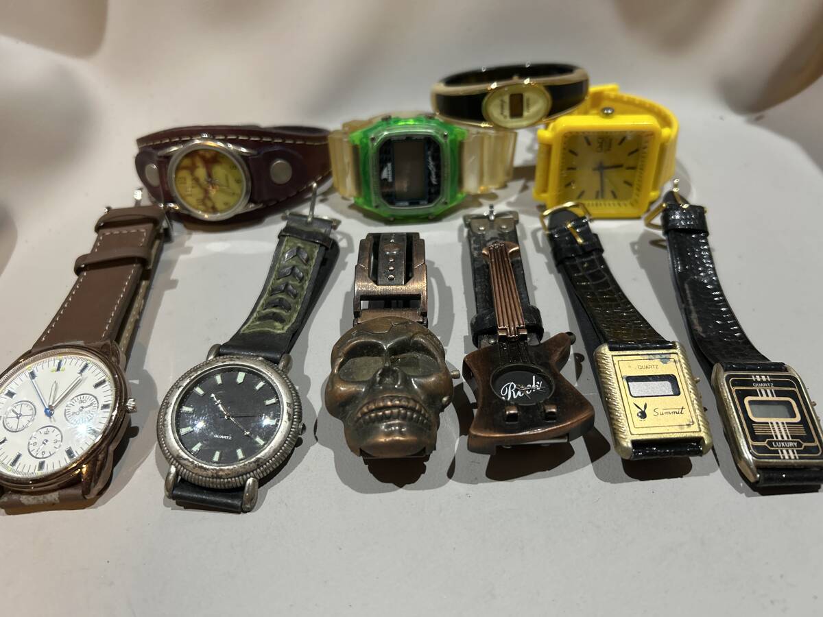 腕時計　色々まとめて　ガイコツ　エレキギター　プレイボーイ　ジャンク_1