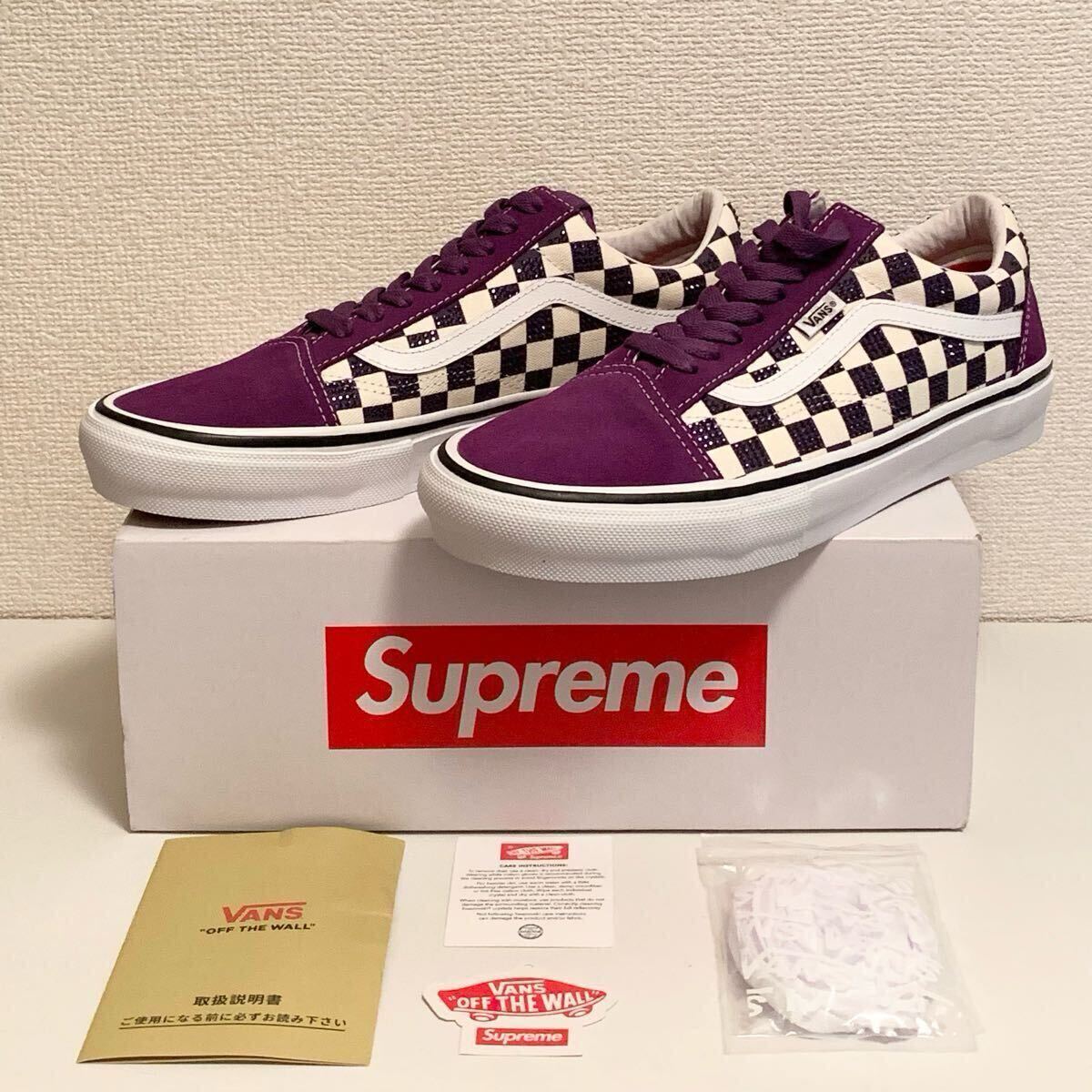 キムタク着用 Supreme Swarovski Vans Old Skool 新品 キムタク着 VANS Supreme バンズ シュプリーム スワロフスキー