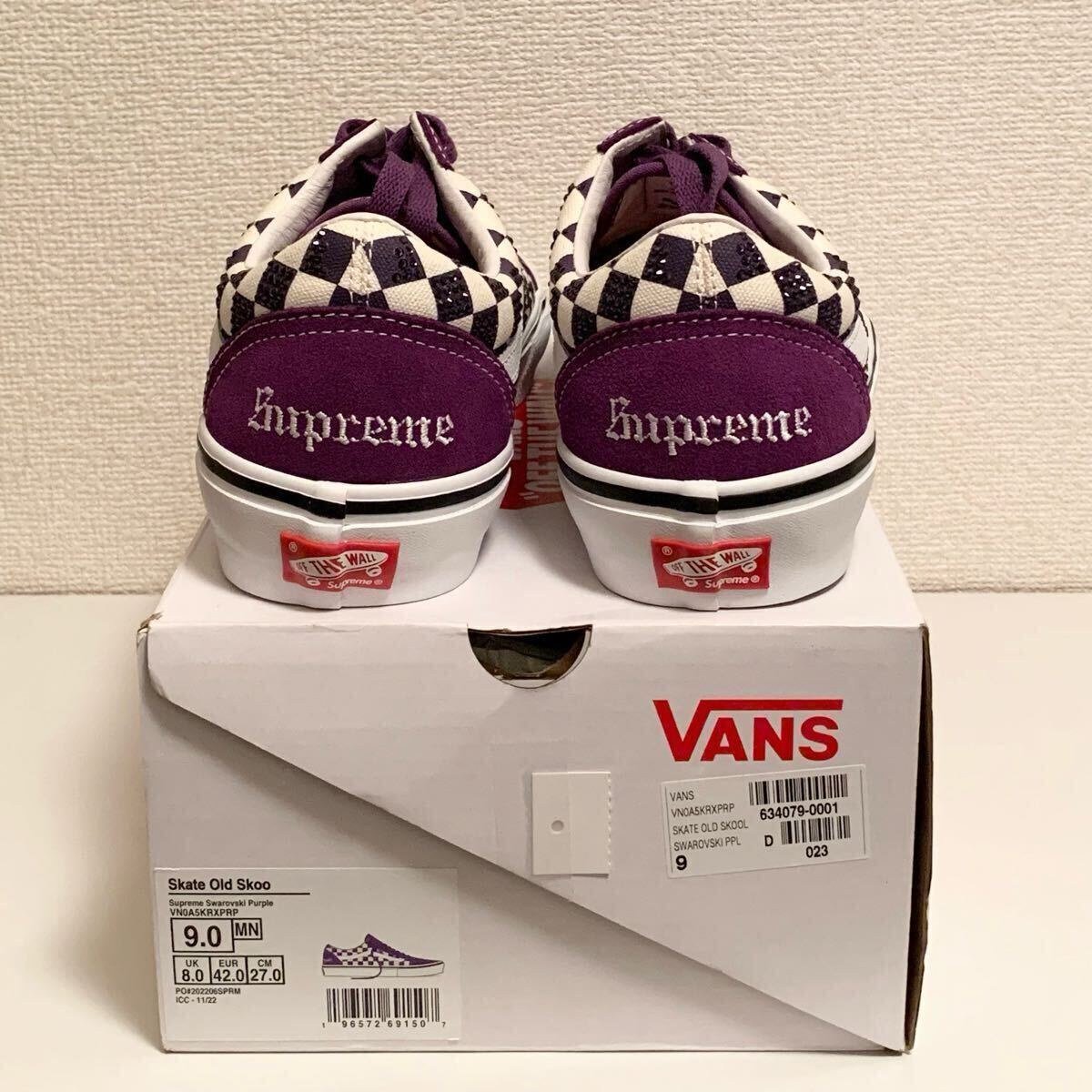 新品 キムタク着 VANS Supreme バンズ シュプリーム スワロフスキー