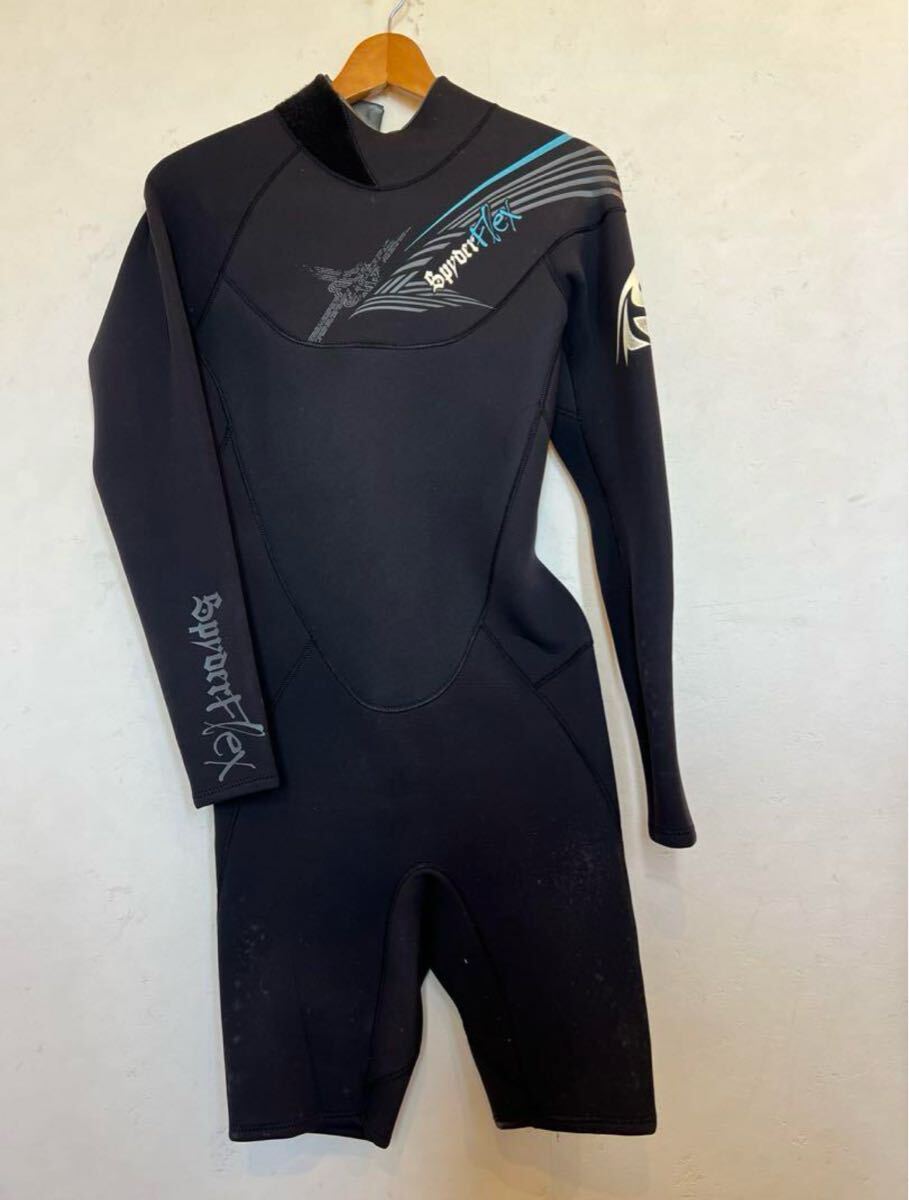 spyderflexスパイダーフレックス　ロンスプ3ミリブラック ウェットスーツ セミドライスーツ サーフィン ウエットスーツ バックジップ_1