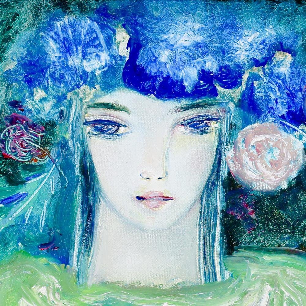 真作】【WISH】クレール・アステックス Claire Astaix「フラワーブルー