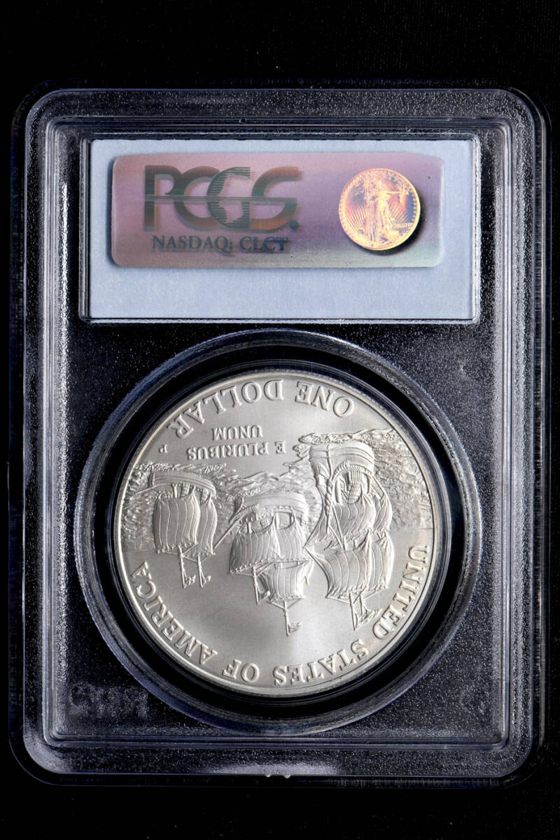 ☆日終 【PCGS MS69】2007 アメリカ Jamestown ＄1銀貨 完全未使用
