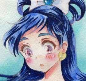 手描きイラスト キュアホワイト＋ラフ画 コピー 雪城 ほのか ふたりは
