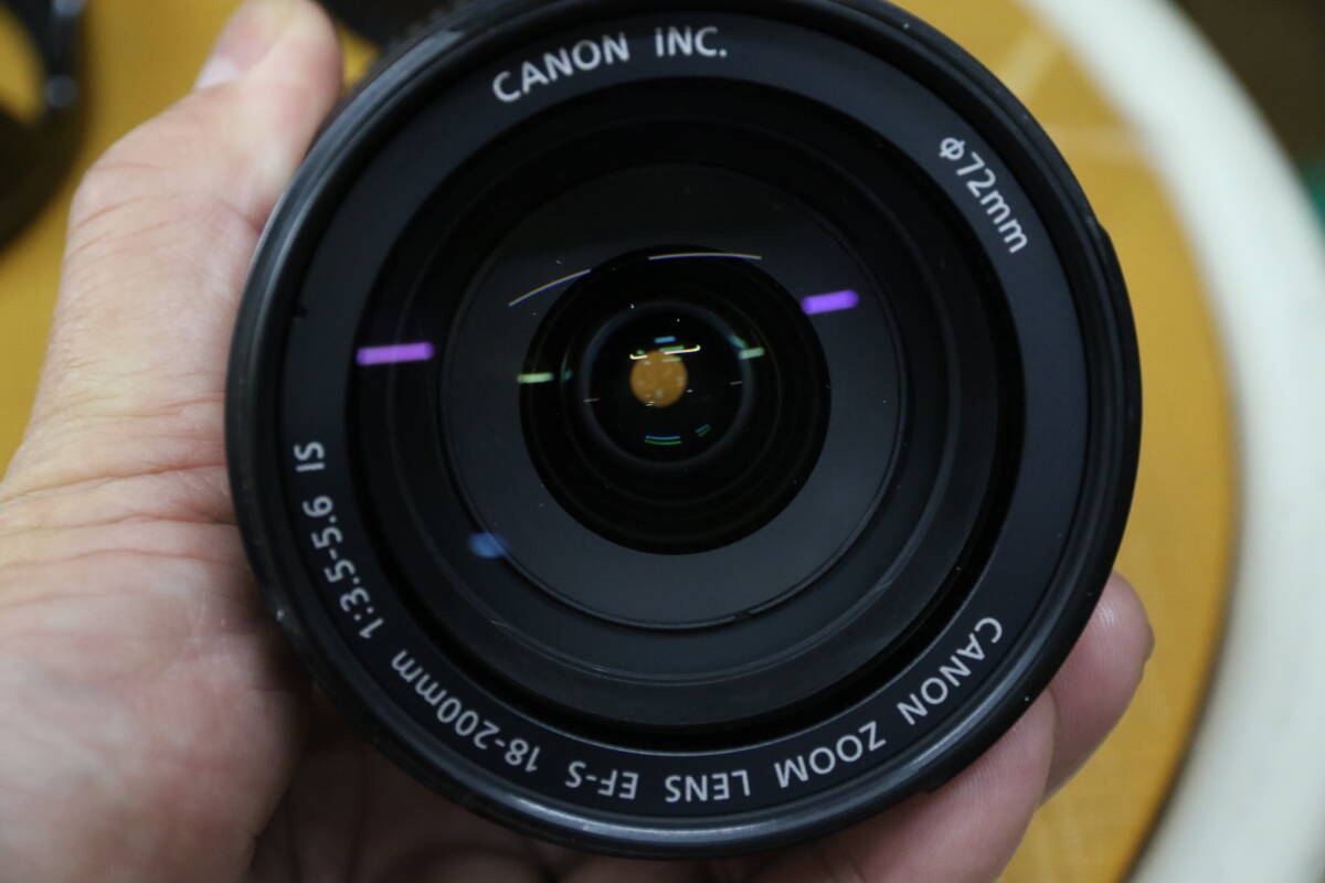 キヤノン ZOOM LENS EF-S 18-200mm F3.5-5.6 IS 中古品フードファイターキャップ付き_5