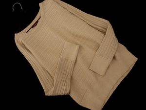 AMACA アマカ ウール混 リブ ドルマン ニット セーター size38/ベージュ ◇■ ☆ fhc0 レ