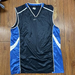 NIKE/ナイキ メンズ バスケット ゲームシャツ XL 黒×青 SPHERE DRY g1