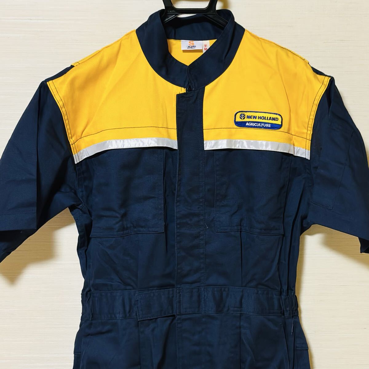 試着程度 NEW HOLLAND ニューホランド つなぎ 半袖 オーバーオール