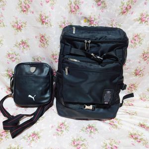 送料無料　ブラック リュックサック　ショルダーバッグ　アンブロ　ＵＭＢＲＯ　プーマ　