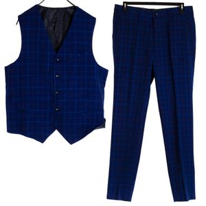 フォーマル 2点 セット 紳士 ジレ ベスト スラックス パンツ メンズ センタープレス 3XL