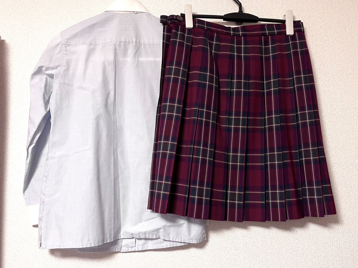 大阪府 豊島高校 女子制服 ☆ 冬服セット ブレザー シャツ リボン