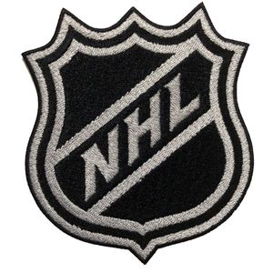 NHL ロゴ ワッペン　黒×白