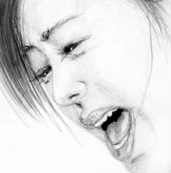 6/100 石川吾郎 版画100円！石川吾郎 東スポ挿絵画 CAの女27(鉛筆画、木炭画)｜売買