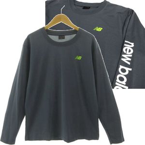 ニューバランス NEW BALANCE ロングスリーブTシャツ 16109 ロンT ロゴプリント 速乾 グレ