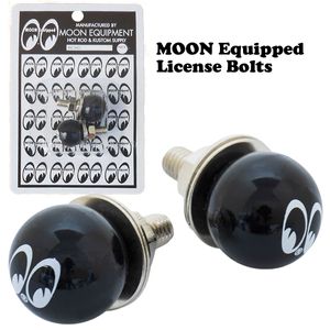 MOON EYES ムーンアイズ ライセンスボルト (左右SET) LICENSE BOLT ブラック 汎用 AA-113
