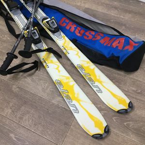 ELAN/エラン スキー板 カービング 160cm イエロー系 ストック/ケース付 ウィンタースポー