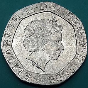 イギリス硬貨 20ペンス 50枚 約21mm エリザベス エリザベス2世20ペンス硬貨|コレクターズショップトモリンズ24