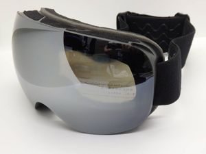 スキーゴーグル　ダブルレンズ　シルバーミラー　ケース付き！