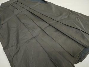 平和屋着物●男性　馬乗り袴　縞　正絹　逸品　DAAZ7779ud