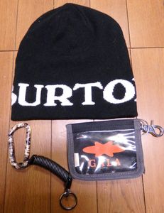 BURTON帽子＆チケットホルダー＆リッシュコード？　セット
