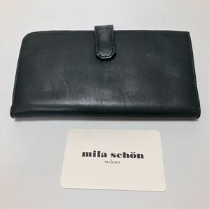 M539 未使用 mila shon ミラショーン 財布 折り財布 スマホポケット 小銭入れ 本革 レザ