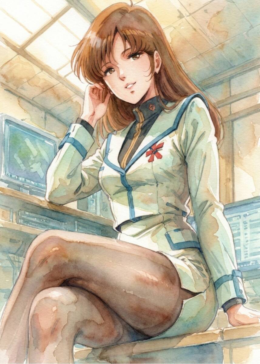 713 超時空要塞マクロス 早瀬未沙 ファンアート ポスター L2 美脚