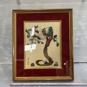 【定価10万円以上】宝石画 貴石画 ジュエリーアート 夫婦 キジ 宝石画（ジュエリーピクチャー）ミュシャ | レアショップ ここにあった！