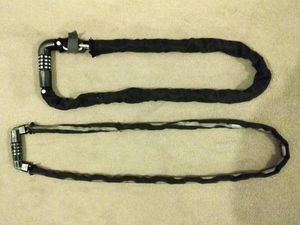 ■ULAC ダイヤル式 ワイヤーロック チェーンロック 自転車 バイク２個セット■