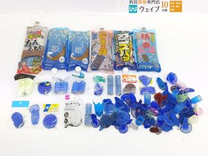 マルキュー アミ姫、ハマイチ サビキ三昧、マルゴ にぎってギュッと あみえび、リング網