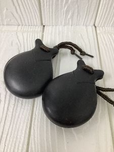 A4 フラメンコ カスタネット 中古現状品 黒 楽器 小物 ペア 小道具