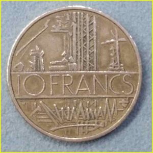 10FRANCS 硬貨の値段と価格推移は？｜2件の売買データから10FRANCS