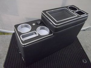 ★●2601-NT59L ミニバン等に！ 社外 LED内蔵 センターコンソールボックス USBポート シ