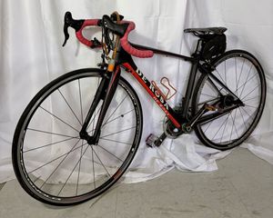 1円～②【現状品】DE ROSA デローザ カーボンロードバイク 700C 黒赤 リムブレーキ 防犯