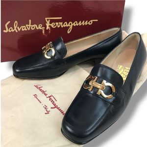 g208 未使用 Salvatore Ferragamo サルヴァトーレフェラガモ ガンチーニ ローファー パン