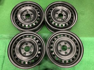 □9554 ホンダ ステップワゴン フリード 等 15インチ 5.5J +50 5H 114.3 スチールホイー