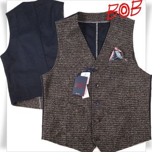 新品1円～★定価3.4万 BOB ボブ メンズ イタリアブランド イタリア製 ブリックチェックジ