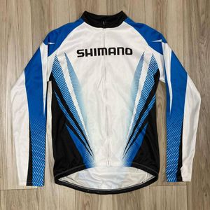 送料230★シマノ Mサイズ メンズ やや薄手の裏起毛 長袖サイクルジャージ SHIMANO 定番