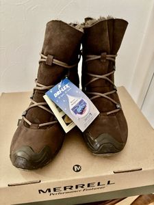 新品　MERRELL ブラウン トレッキングシューズ レザー メレル　7.5