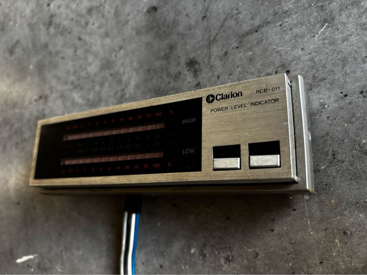 1スタ!! クラリオン RCB-011 レベル インジケーター 実働品 希少 当時