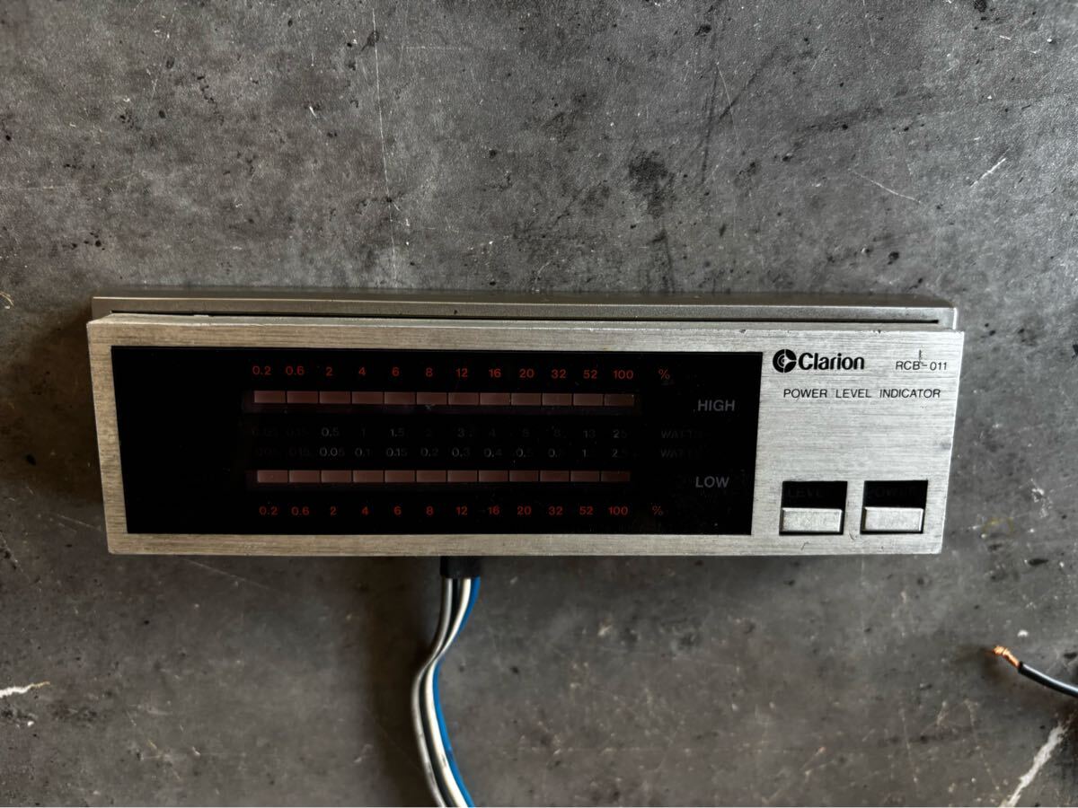 1スタ!! クラリオン RCB-011 レベル インジケーター 実働品 希少 当時