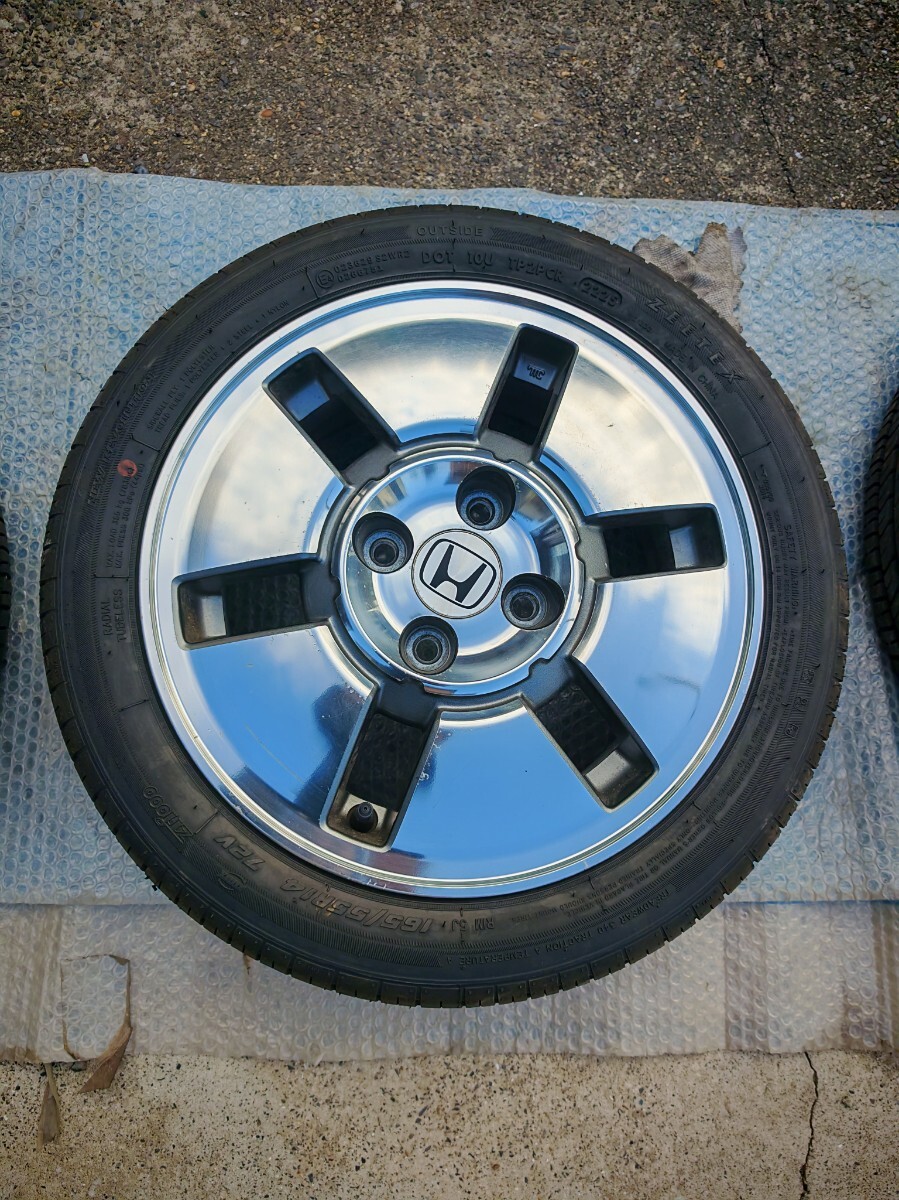 モビリオ スパイク 純正ホイール タイヤほぼ新品 4本 ホンダ 5.5J +45