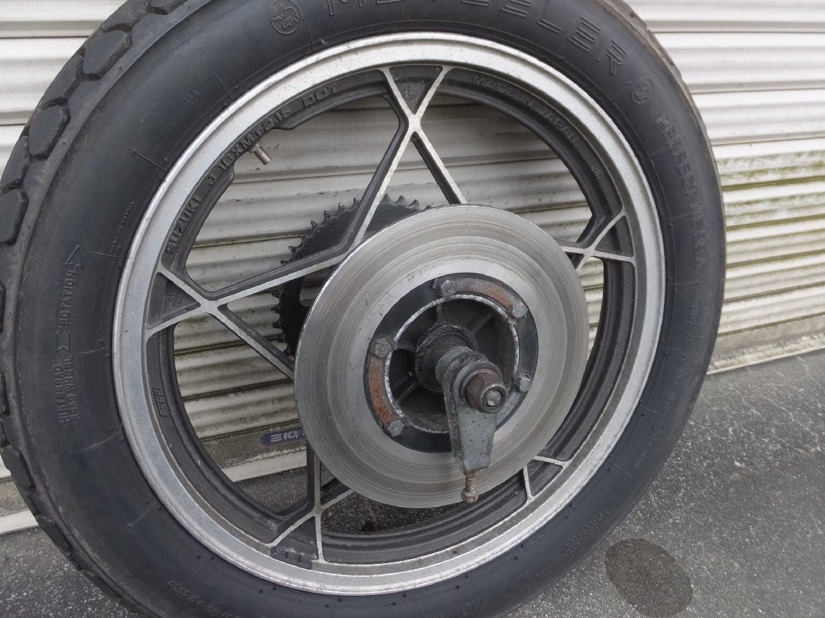 GSX400F 純正 当時物 星型キャスト リアホイール 18 アクスル類付き